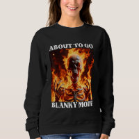 Mode blanc Drôle Cringe Dur Skeleton Mème Flames