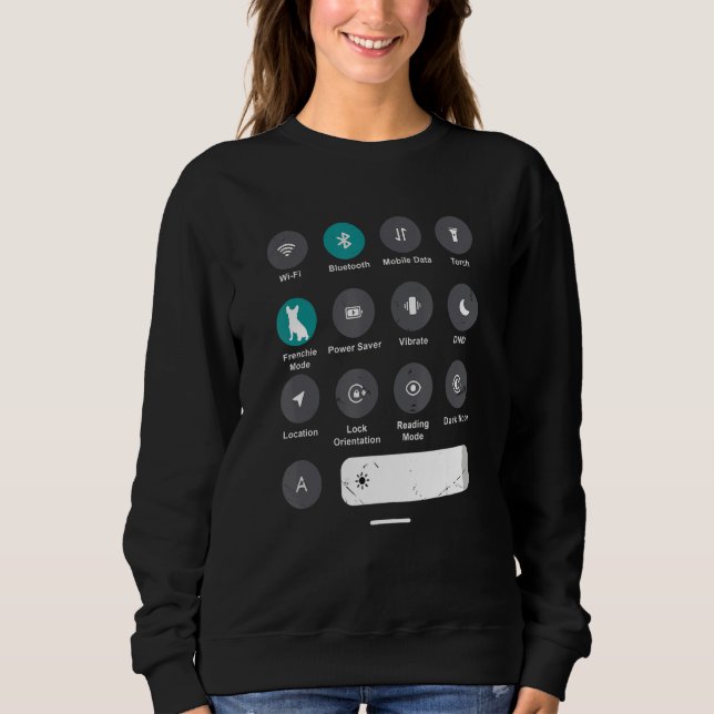 Sweatshirt Mode Boule Dogue Français Activé  Frenchie Hommes  (Devant)