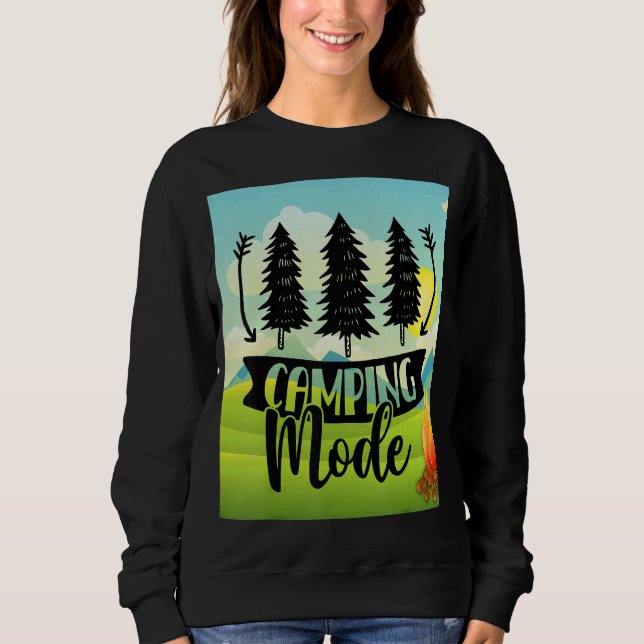 Sweatshirt Mode Camping Bonfire Randonnées Trails Escalade Mo (Devant)