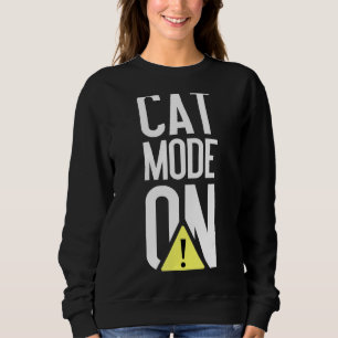 Sweatshirt Mode Chat Drôle En Mode Danger Femmes Adulte Humou