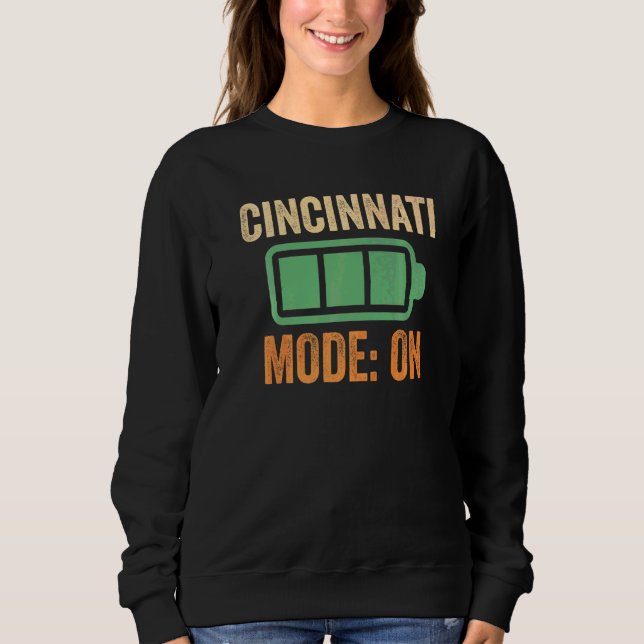 Sweatshirt Mode Cincinnati sur batterie (Devant)