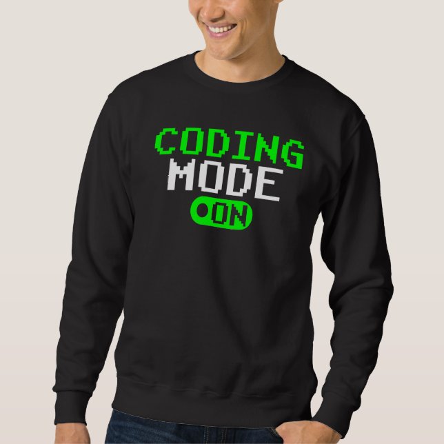 Sweatshirt Mode Codage Sur Le Programmeur De Codeur De Code D (Devant)