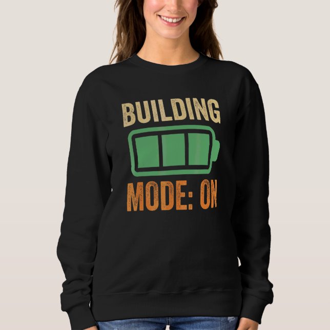 Sweatshirt Mode de construction sur conception de batterie (Devant)