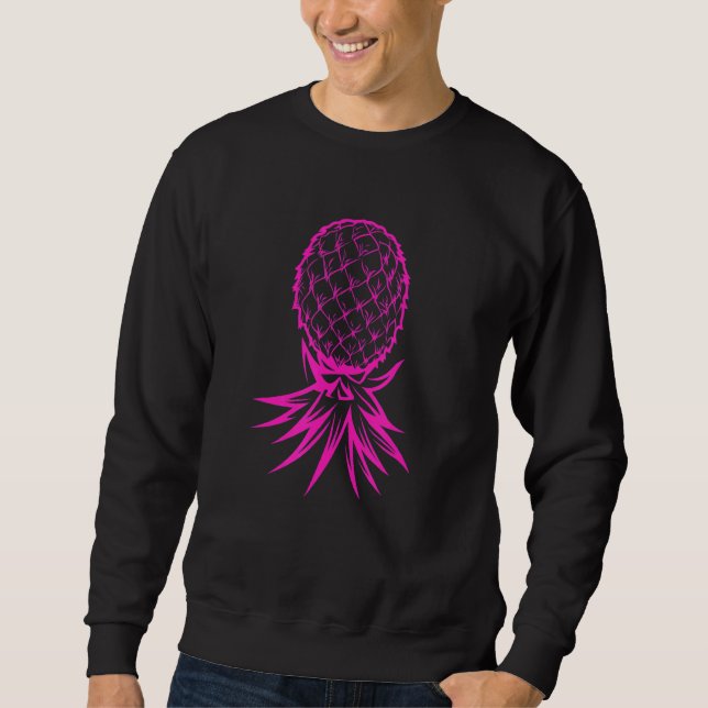 Sweatshirt Mode de fête à l'envers de l'ananas Swinger Vanill (Devant)