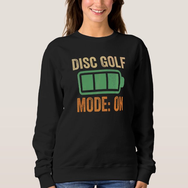 Sweatshirt Mode Disque de Golf sur Batterie (Devant)