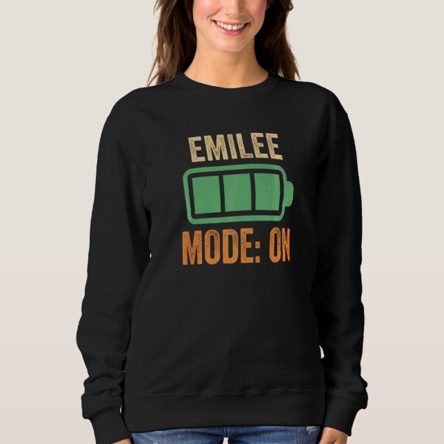 Sweatshirt Mode Emilee sur batterie (Devant)