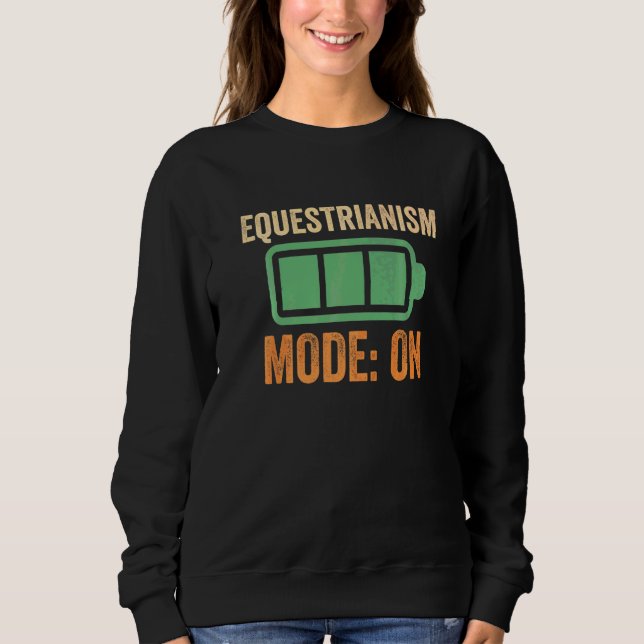 Sweatshirt Mode Équestre Sur Batterie (Devant)