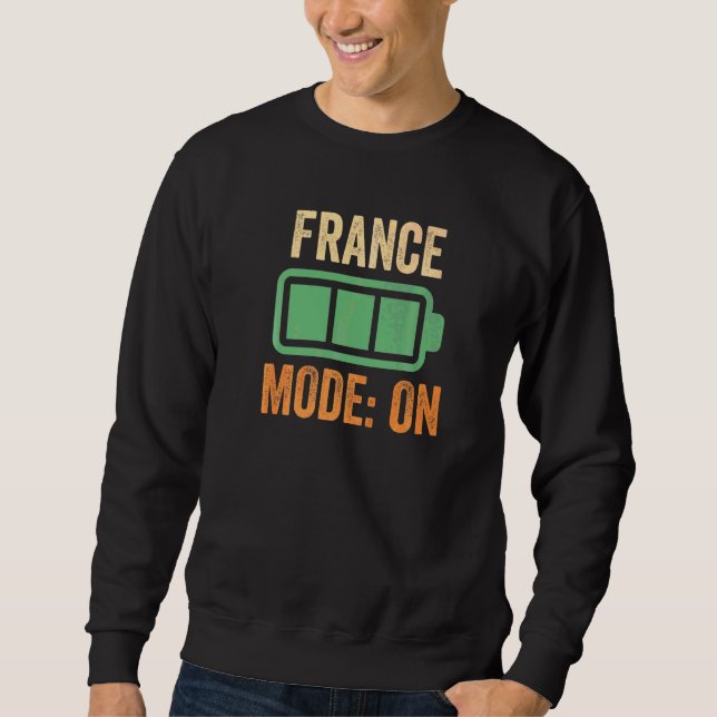 Sweatshirt Mode France sur batterie (Devant)