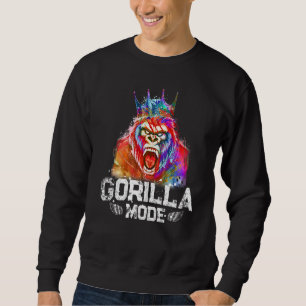 Sweatshirt Mode Gorilla King Beast Entraînement Gym Motivatio