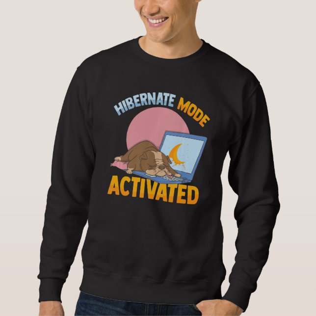 Sweatshirt Mode Hibernation de chien Activé Ordinateur de vei (Devant)