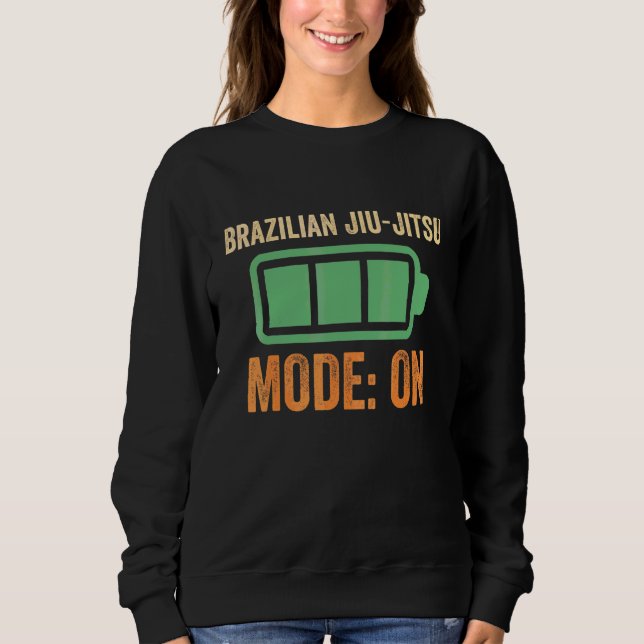 Sweatshirt Mode Jiu jitsu brésilien sur conception de batteri (Devant)