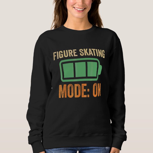 Sweatshirt Mode Patinage Artistique sur conception de batteri (Devant)
