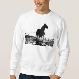 Sweatshirt Modèle Ajouter votre propre texte Cheval de course