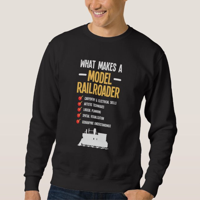 Sweatshirt Modèle Chemin de fer à vapeur Locomotive Train Kit (Devant)