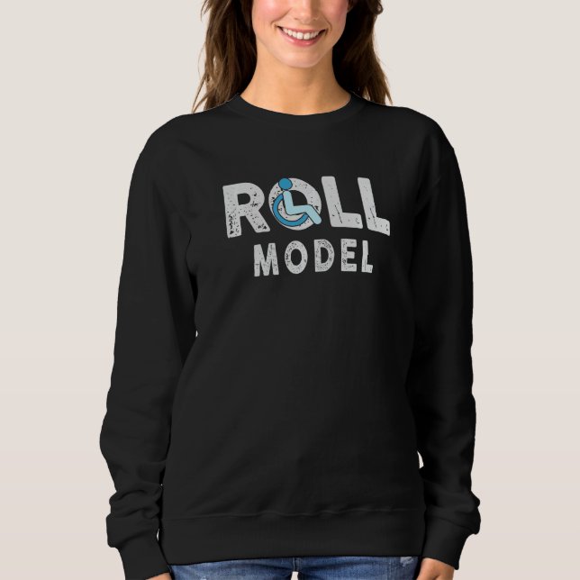 Sweatshirt Modèle de roulement Sensibilisation au handicap Fa (Devant)