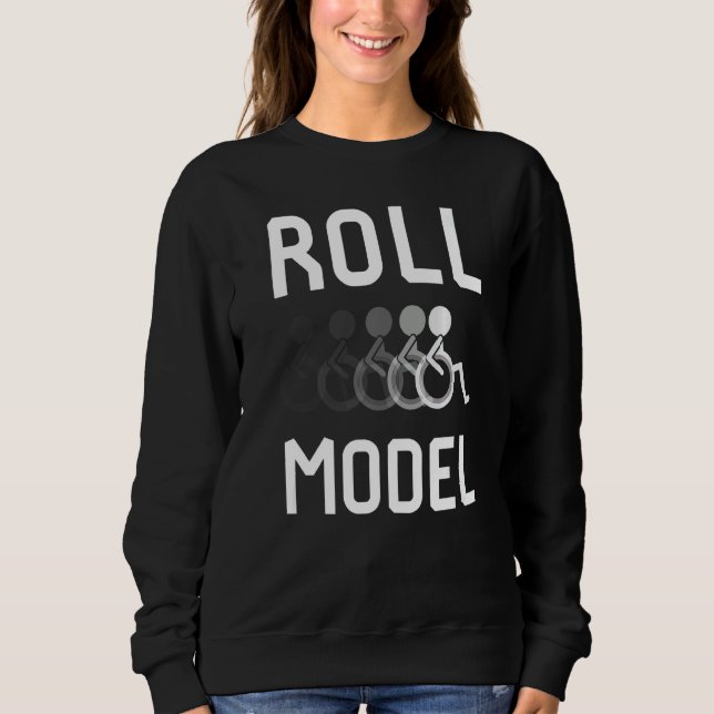 Sweatshirt Modèle de roulement Sensibilisation au handicap Fa (Devant)