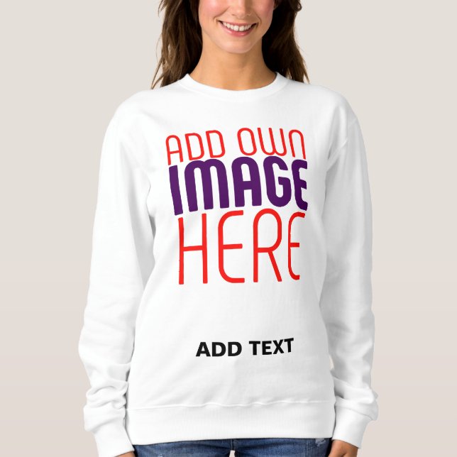 SWEATSHIRT MODÈLE DE TEXTE D'IMAGE BLANCHE SIMPLE MODERNE (Devant)