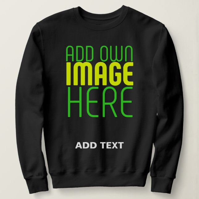 SWEATSHIRT MODÈLE DE TEXTE D'IMAGE NOIRE SIMPLE ET MODERNE (Design devant)