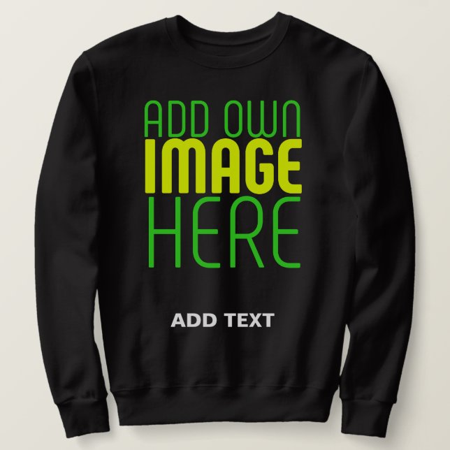 SWEATSHIRT MODÈLE DE TEXTE D'IMAGE NOIRE SIMPLE ET MODERNE (Design devant)