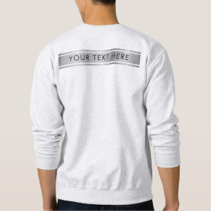 Sweatshirt Modèle double face gris Ash Ajouter un texte Homme