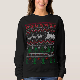 Sweatshirt Modèle Locomotive Train laide de Noël doux