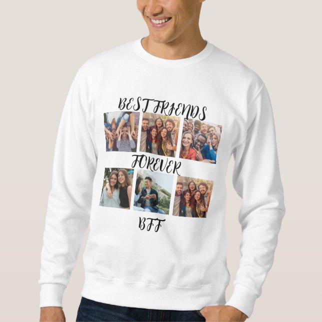 Sweatshirt Modèle photo personnalisé "Best Friends Forever" (Devant)