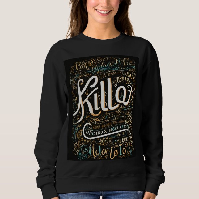 Sweatshirt modèles typographiques en mot killo (Devant)