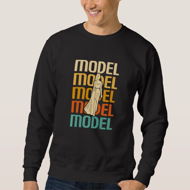 Sweatshirt Modélisation de modèle classique rétro vintage (Devant)