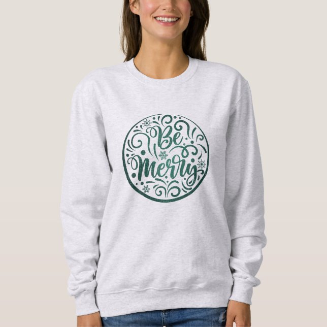 Sweatshirt Modern Be Marry Noël Round Mandela (Devant)