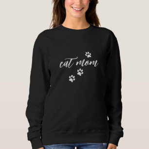 Sweatshirt Modern Cute Chat Maman Empreinte de patte Amoureux