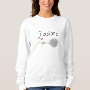 Sweatshirt Modern J'adore I Love Tennis