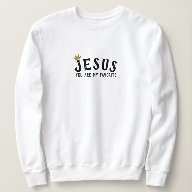 Sweatshirt Moderne Chrétien Simple Couronne Or Jésus (Design devant)