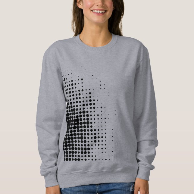 Sweatshirt Moderne, cool tendance abstrait points de demi-tei (Devant)