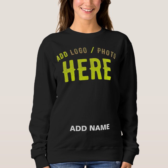 SWEATSHIRT MODERNE ET MODERNE PERSONNALISABLE NOIR VÉRIFIÉ (Devant)