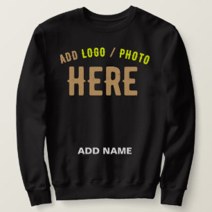 SWEATSHIRT MODERNE ET MODERNE PERSONNALISABLE NOIR VÉRIFIÉ