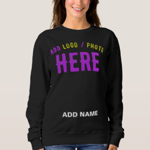 SWEATSHIRT MODERNE ET MODERNE PERSONNALISABLE NOIR VÉRIFIÉ