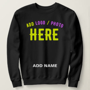 SWEATSHIRT MODERNE ET MODERNE PERSONNALISABLE NOIR VÉRIFIÉ