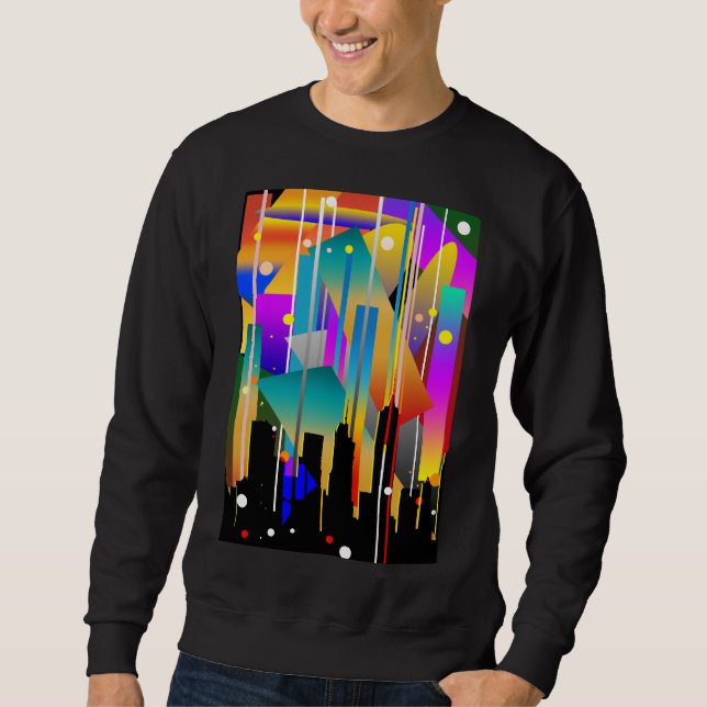 Sweatshirt Moderne Formes Géométriques Abstraites de New York (Devant)