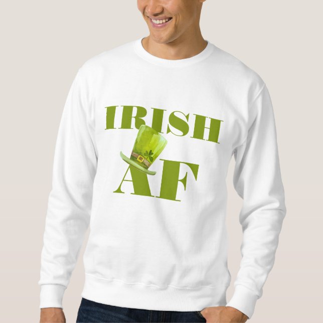 Sweatshirt Moderne Funky IRISH AF (Devant)