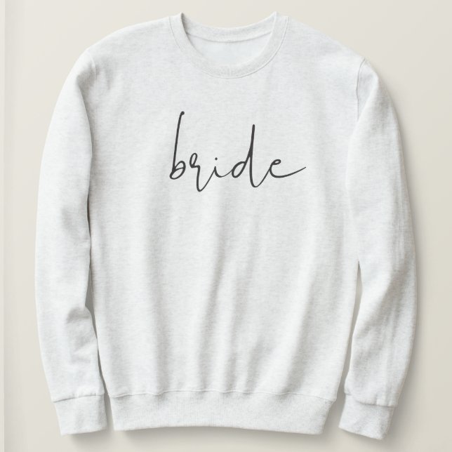 Sweatshirt Moderne minimaliste Edgy Font Bride Mariage (Design devant)