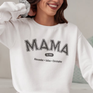 Sweatshirt Moderne Simple Bold Typographie Mama