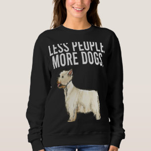Sweatshirt Moins de gens Plus de chiens West Highland White T