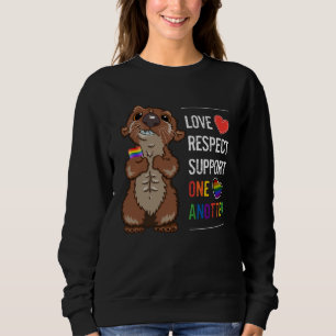 Sweatshirt Mois de la fierté gay LGBTQ Amour Respect Soutien 