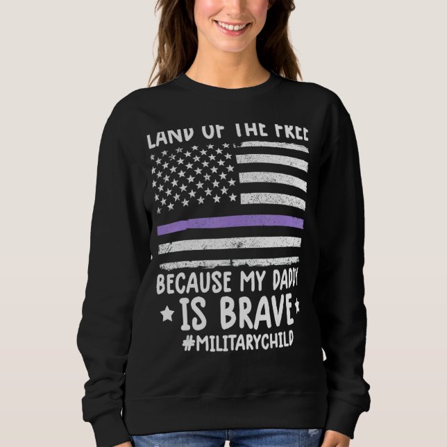 Sweatshirt Mois De La Terre Militaire De Libre Parce Que Mon  (Devant)