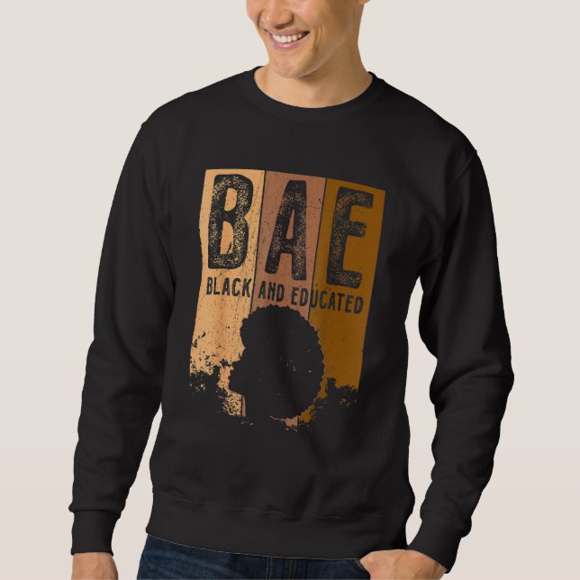 Sweatshirt Mois de l'histoire des Noirs BAE Noir et instruit  (Devant)