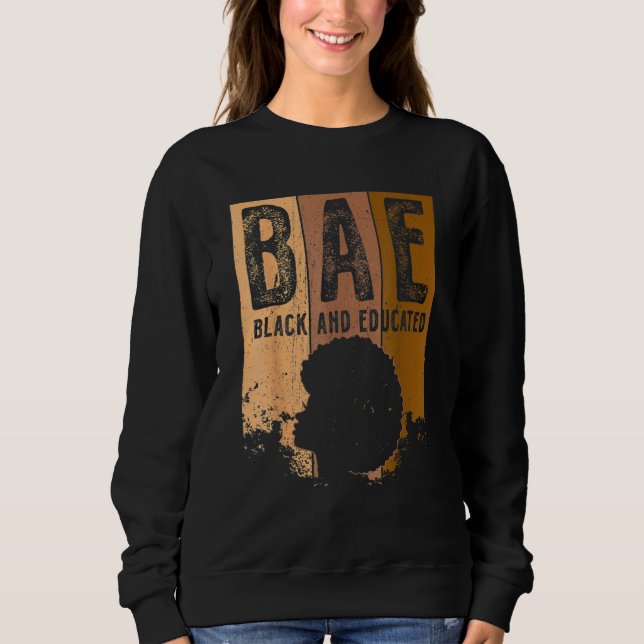 Sweatshirt Mois de l'histoire des Noirs BAE Noir et instruit  (Devant)