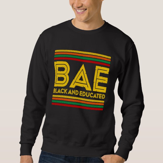 Sweatshirt Mois de l'histoire des Noirs  BAE Noirs et Éduqués (Devant)
