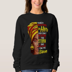 Sweatshirt Mois de l'histoire des Noirs Femme africaine Afro