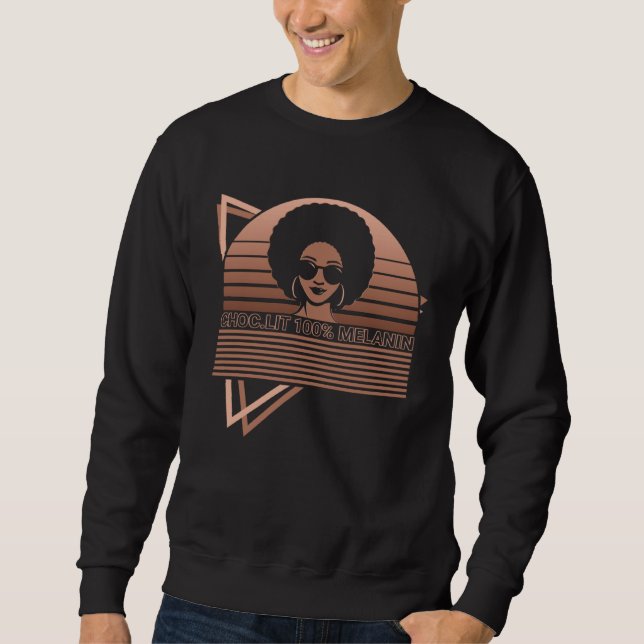 Sweatshirt Mois de l'histoire des Noirs Fierté noire Choc Lit (Devant)