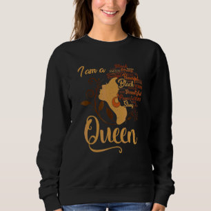 Sweatshirt Mois de l'histoire des Noirs Je suis Reine Africai
